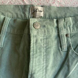 J Crew green corduroy pants NWT
